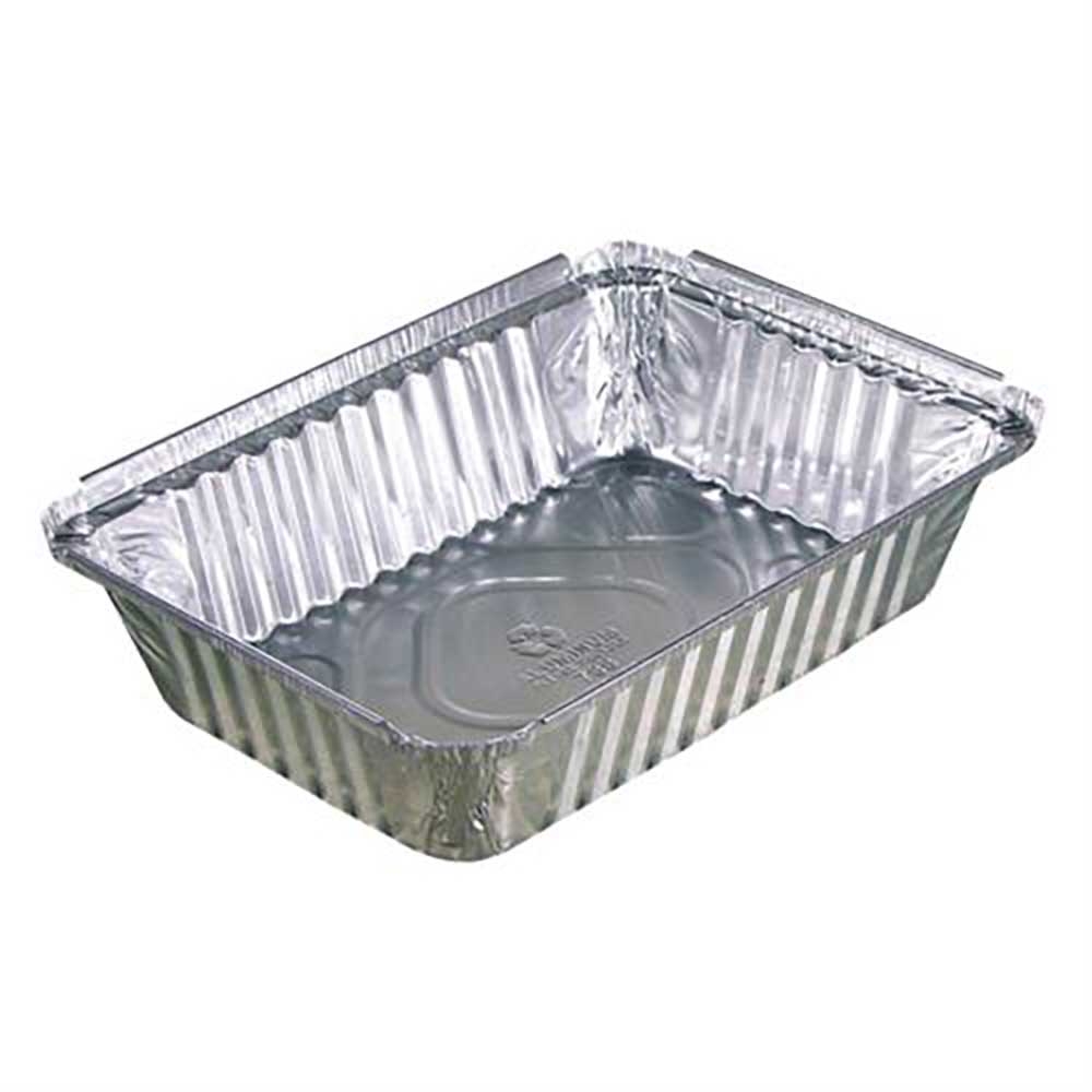 Aluminum Silver Oblong Container