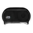 Universal Plastic Smoke Horizontal Twin Bath Tissue Roll Dispenser