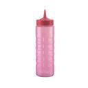 4924CJ-02 Traex Red Wide Mouth Squeeze Dispenser Bottle