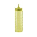4924CJ-08 Yellow Translucent Wide Mouth Squeeze Bottle Only, 24 oz Capacity
